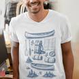 Women's Canoe Wilderness Gear Vintage Chart Collection Illustration Men's V-Neck T-Shirt
