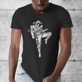 Astronaut Muay Thai Boxing Karate Kickboxing Martial Arts Men's V-Neck T-Shirt