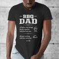 BBQ Dad Grilling Father Day Family Food Love Novelty Graphic Men's V-Neck T-Shirt