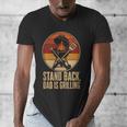 BBQ Dad Stand Back Dad Is Grilling Men's V-Neck T-Shirt