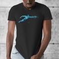 Blue Water Swimming In Freestyle Stroke Men's V-Neck T-Shirt Blue Water Swimming In Freestyle Stroke Men's V-Neck T-Shirt