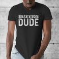 Breaststroke Swimming Dude Distressed Swim Swimmer Pool Men's V-Neck T-Shirt