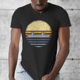 Canoe Canoeing Vintage Sunset Men's V-Neck T-Shirt