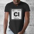 Chlorine Periodic Table Symbol Chemistry Swimming Dive Men's V-Neck T-Shirt Chlorine Periodic Table Symbol Chemistry Swimming Dive Men's V-Neck T-Shirt