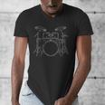 Drum Kit Rock Music Percussion Men's V-Neck T-Shirt Drum Kit Rock Music Percussion Men's V-Neck T-Shirt