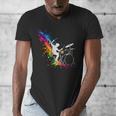 Drummer Silhouette Drum Kit Splatter Art Men's V-Neck T-Shirt Drummer Silhouette Drum Kit Splatter Art Men's V-Neck T-Shirt