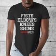Fist Elbows Knees Shins Martial Arts Muay Thai Men's V-Neck T-Shirt Fist Elbows Knees Shins Martial Arts Muay Thai Men's V-Neck T-Shirt