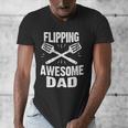 Flipping Awesome BBQ Dad Shirt Grilling Father's Day Men's V-Neck T-Shirt