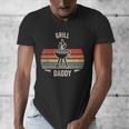 Grill Daddy BBQ Dad Retro Vintage Grilling Graphic Men's V-Neck T-Shirt