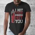 I Hit This So I Won't Hit You Kickboxer Fan Muay Thai Boxing Men's V-Neck T-Shirt