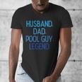 Husband Dad Pool Guy Legend Fathers Day Swimming Papa Men's V-Neck T-Shirt Husband Dad Pool Guy Legend Fathers Day Swimming Papa Men's V-Neck T-Shirt