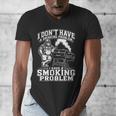 I'm Just A Drinker With A Smoking Problem Grilling BBQ Dad Men's V-Neck T-Shirt