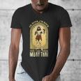 Jesus Knows Muay Thai Boxing Kickboxing MMA Men's V-Neck T-Shirt