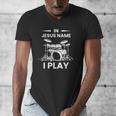 In Jesus Name I Play Drummer Drum Kit Men's V-Neck T-Shirt In Jesus Name I Play Drummer Drum Kit Men's V-Neck T-Shirt