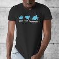 Just Keep Swimming Sea Turtle Swimmer Swim Team Coach Men's V-Neck T-Shirt