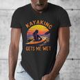 Kayaking Gets Me Wet Kayak Paddling Canoe Adult Joke Sleeveless Men's V-Neck T-Shirt