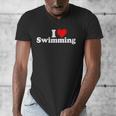 I LOVE HEART SWIMMING Men's V-Neck T-Shirt I LOVE HEART SWIMMING Men's V-Neck T-Shirt