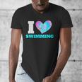 I Love Swimming Swimmer Swim Men's V-Neck T-Shirt I Love Swimming Swimmer Swim Men's V-Neck T-Shirt