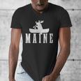 Maine Canoe Kayak Moose USA America Souvenir Men's V-Neck T-Shirt