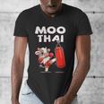 Moo Thai Muay Thai Cow Thai Boxing For Kids Muay Thai Men's V-Neck T-Shirt Moo Thai Muay Thai Cow Thai Boxing For Kids Muay Thai Men's V-Neck T-Shirt