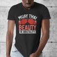 Muay Thai Beauty In Brutality Muay Thai Men's V-Neck T-Shirt