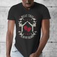 Muay Thai Is In My Blood Traditional Fighters Thai Boxing Men's V-Neck T-Shirt