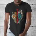 Muay Thai Thai Boxing Dragon Tiger Men's V-Neck T-Shirt Muay Thai Thai Boxing Dragon Tiger Men's V-Neck T-Shirt