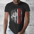 Muay Thai Boxing US American Flag Men's V-Neck T-Shirt