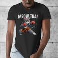 Muay Thai Cat Meow Thai Boxing Martial Art Kids Men's V-Neck T-Shirt Muay Thai Cat Meow Thai Boxing Martial Art Kids Men's V-Neck T-Shirt