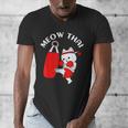 Muay Thai Cat Meow Thai Men's V-Neck T-Shirt