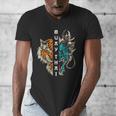 Muay Thai Dragon Tiger Men's V-Neck T-Shirt