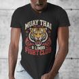 Muay Thai Fighter Tiger 8 Limbs Thai Boxing Men's V-Neck T-Shirt