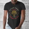 Muay Thai Fighter Vintage Tee Twin Tiger Art Of 8 Limbs Men's V-Neck T-Shirt Muay Thai Fighter Vintage Tee Twin Tiger Art Of 8 Limbs Men's V-Neck T-Shirt