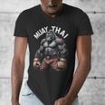 Muay Thai Gorilla Strength Power Fighter Men's V-Neck T-Shirt