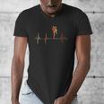 Muay Thai Heartbeat Vintage ECG Cardiogram Retro Men's V-Neck T-Shirt