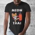 Muay Thai Meow Thai Thai Boxing For Boys Muay Thai Cat Men's V-Neck T-Shirt
