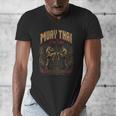 Muay Thai Nak Muay Vintage Thai Boxing Warrior Art Men's V-Neck T-Shirt Muay Thai Nak Muay Vintage Thai Boxing Warrior Art Men's V-Neck T-Shirt