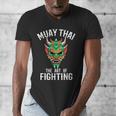 Muay Thai Oni Mask Thai Boxing And Kickboxing Men's V-Neck T-Shirt