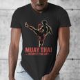Muay Thai Respect The Art Martial Arts Kickboxing MMA Men's V-Neck T-Shirt Muay Thai Respect The Art Martial Arts Kickboxing MMA Men's V-Neck T-Shirt
