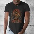 Muay Thai Roots Vintage Thai Boxing Fighter Thailand Dog Men's V-Neck T-Shirt