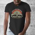 Muay Thai Shirt A Girl Who Loves Sunshine And Muay Thai Men's V-Neck T-Shirt Muay Thai Shirt A Girl Who Loves Sunshine And Muay Thai Men's V-Neck T-Shirt