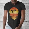 Muay Thai Shirt Retro Sunset 70s Vintage Muay Thai Men's V-Neck T-Shirt