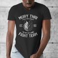 Muay Thai Wolf Fight Team Nak Muay Kickboxing Men's V-Neck T-Shirt