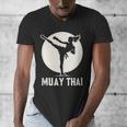Muay Thai Woman Image Men's V-Neck T-Shirt Muay Thai Woman Image Men's V-Neck T-Shirt