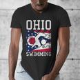 Ohio Flag Swimming Team Swim Swimmer US State Men's V-Neck T-Shirt