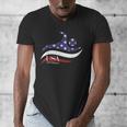 Patriotic American Flag Floating USA Swimming Team Men's V-Neck T-Shirt Patriotic American Flag Floating USA Swimming Team Men's V-Neck T-Shirt