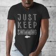 Pretty Fish Just Keep Swimming Men's V-Neck T-Shirt Pretty Fish Just Keep Swimming Men's V-Neck T-Shirt