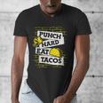 Punch Hard Eat Tacos Professional Boxer Muay Thai Boxing Men's V-Neck T-Shirt