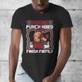 Punch Hard Finish Firmly Kickboxer Fan Muay Thai Boxing Men's V-Neck T-Shirt
