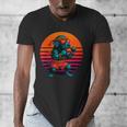 Retro Dog With Gloves Muay Thai Fighter Men's V-Neck T-Shirt
